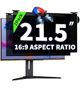 [2 Pack] 2 Pack Magnetic Hanging Computer Privacy Screen 21.5 Inch for 16:9 Widescreen Monitor, R...
