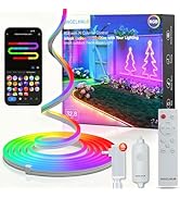 ANGELHALO Outdoor Neon Rope Lights, Smart Neon Lights IP65 Waterproof with DIY Scene Modes, Music...