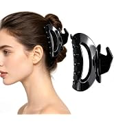 Halloween Witch Hat Hair Claw Clip Medium Hollow Black Jaw | Non slip strong hold hair clip for m...