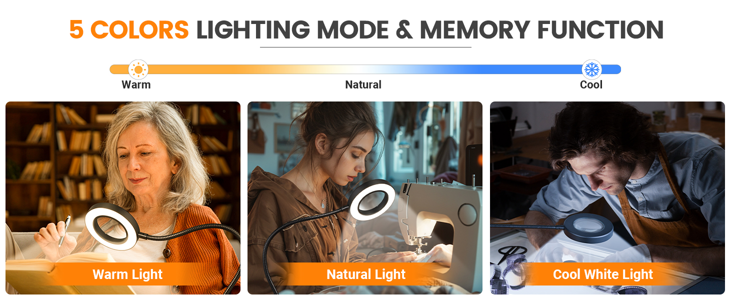 lighted magnifying glass with light reading light reading lamp magnifying glasses with light