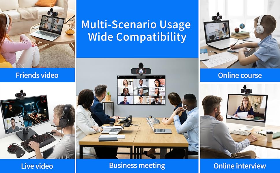 WEISHIN webcam Multi-Scenario Usage Wide Compatibility