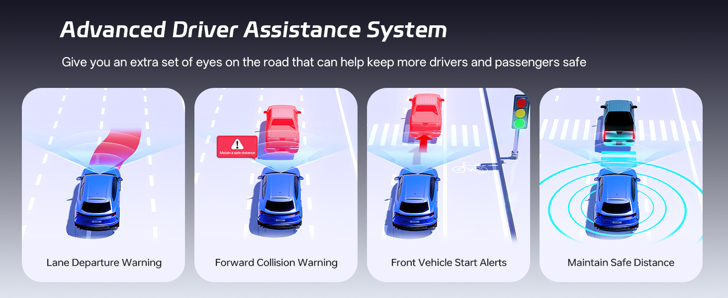 front and rear dash camera for mirror