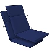 Enipate 2 Pack Outdoor High Back Chair Cushion, Weather Resistant Adirondack Rocking Chair Cushio...