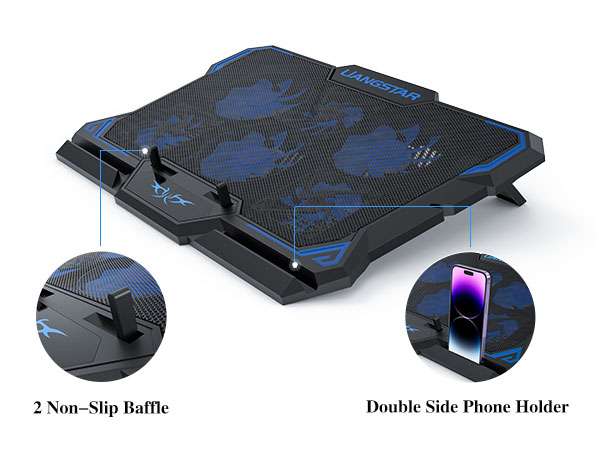 2 Non-slip baffle and double side phone holder