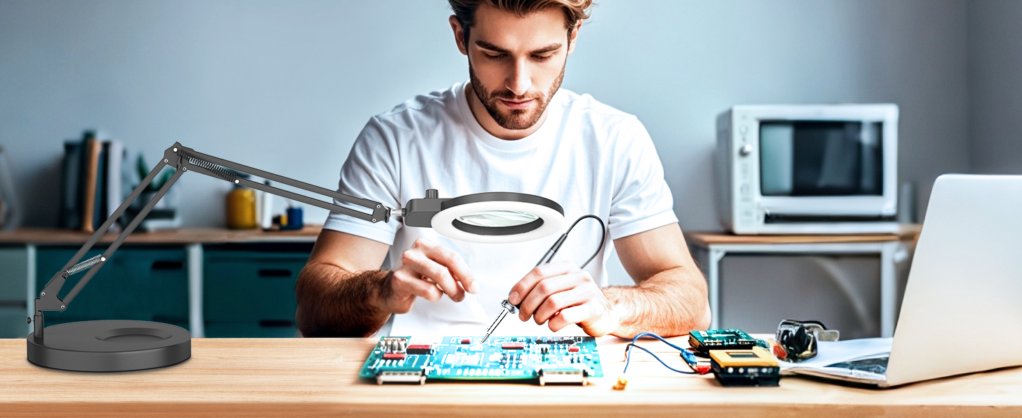 Repair soldering hobby light hobby lamp 10x magnifying lamp Solder maintenance