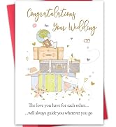 Hongshan Romantic Wedding Card, Bridal Shower Card or Engagement Cards,Thick Card Stock with Prem...