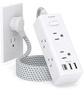 Power Strip Surge Protector - One Beat 6 Widely Outlets with 3 USB Ports (1 USB C), 5 Ft Extensio...