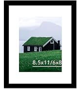 8.5 by 11 Picture Frame with 6x8 Mat for Certificate Document Photo, Display 6x8 with Mat or 8.5x...