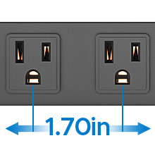 surge protector power strip wide space 