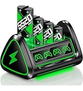 Rechargeable Battery Pack for Xbox Series X|S/Xbox One with Touch Switch, 4x5520mWh Controller Ch...