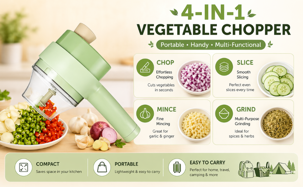 4 IN 1 VEGETABLE CHOPPER