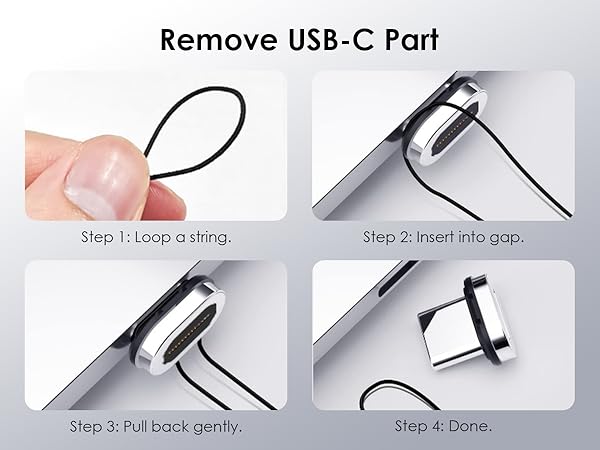 USB C 90 Degree Adapter magnetic black 