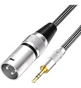 Tisino 3.5mm to XLR Cable Unbalanced Mini Jack 1/8 inch to XLR Male Adapter Microphone Cord- 1.6f...