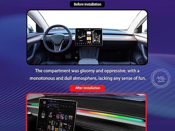 tesla model y lights