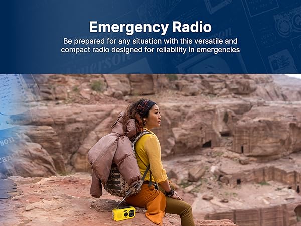 Portable Handheld Emergency radio NOAA Weatherband Storm Alert radio for travel camping hiking storm