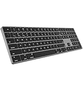 B.FRIENDIT Aluminum Bluetooth Keyboard for Mac,Computer Wired Keyboard for Ipad+USB Dual Mode,Ful...