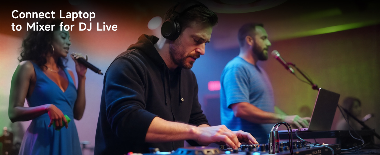 TRS to Dual 6.35mm TS Breakout Cable