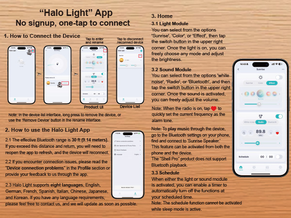 Smart Sunrise Alarm Clock with No Signup APP