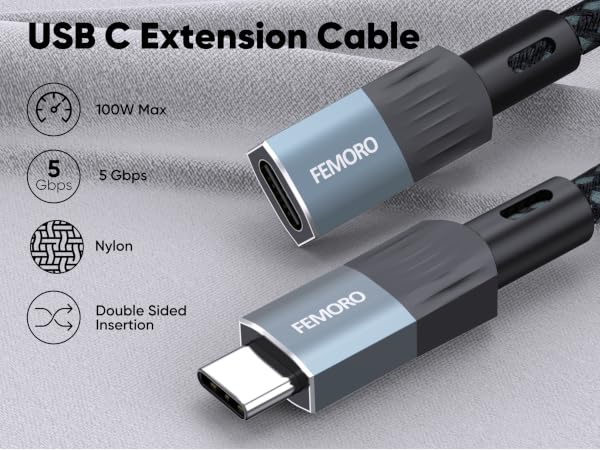 USB C Extension Cable 20 Ft