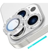 Tensea for iPhone 15 Pro &amp; iPhone 15 Pro Max Camera Lens Protector Bling, Tempered Glass Screen P...