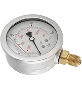 Pressure Gauge, 0-400BAR 0-5800PSI G1/4 68mm Dial Hydraulic Pressure Gauge Meter Air Pressure Gau...
