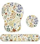 Ergonomic Mouse Pad with Wrist Rest and Keyboard Wrist Rest Set,3-in-1 Gel Wrist Support for Comp...