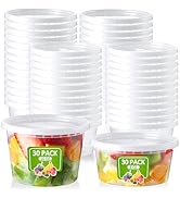 NEEBAKE 60 Set Deli-Containers-with-Lids: [8oz 16oz] Food-Storage-Containers Combo Pack, Airtight...