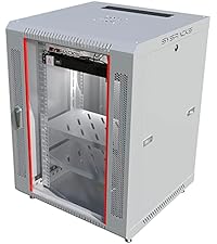 9U Wall Mount Server Rack Cabinet, 19” Locking Network Rack, 24” Deep, Glass Door, with Fan, PDU and...