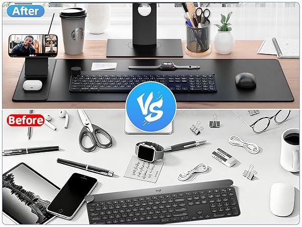 Wireless Charging Mouse Pad with Magnetic Phone Stand