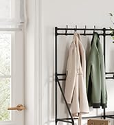 iabifo 3-in-1 Double Row Coat Rack Freestanding with Shoe Storage Entryway Organizer 5-Tier Shoe ...