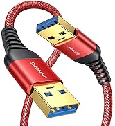 AINOPE USB to USB Cable, 6.6FT*1Pack USB 3.0 A to A Male to Male Cable [Never Rupture] Double End...
