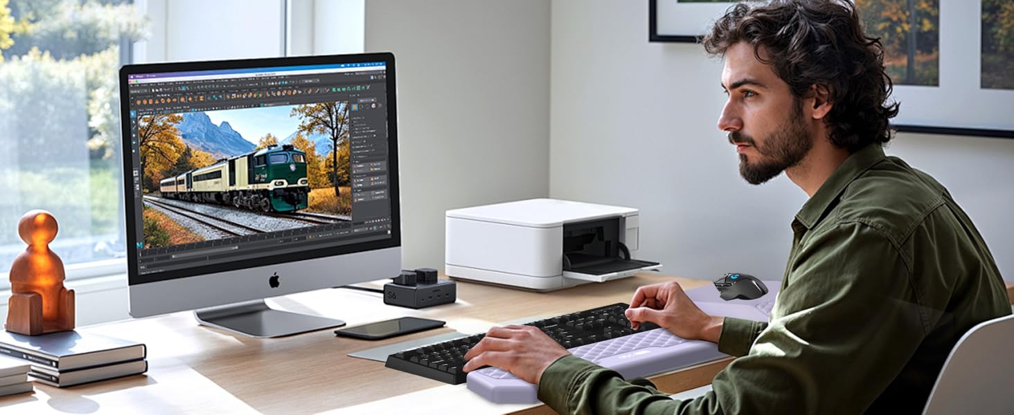 Ergonomic Mouse Pad and Keyboard Wrist Rest Set