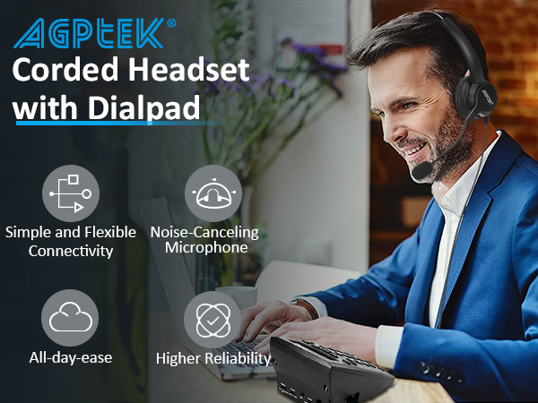 Corded Headset with Dialpad