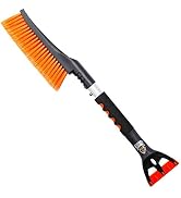 Snow Moover 24” Compact Snow Brush with Ice Scraper for Car Windshield - Comfortable Foam Grip - ...