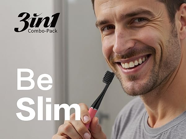 MIPOW BRUSH GO Slim i4 Slim Pro i4 Electric Toothbrush E-toothbrush Brush Head Sonic Vibrate Pink