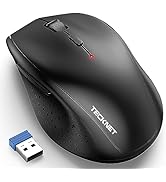 TECKNET Wireless Mouse, 2.4G USB Computer Mouse with 6-Level Adjustable 3200 DPI, 30 Months Batte...