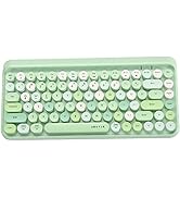UBOTIE Portable Bluetooth Colorful Computer Keyboards, Wireless Mini Compact Retro Typewriter Fle...