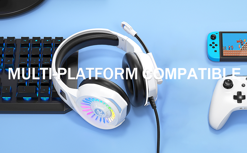 white gaming headset