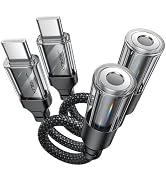 JSAUX AUX to USB C Adapter Compatible with iPhone 16 Pro Max [2Pack], USB C to 3.5mm Audio Headph...