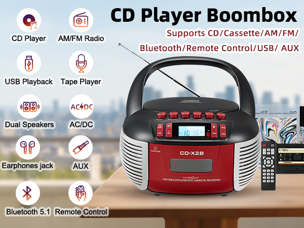 CD and Cassette Player