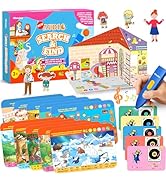 Interactive Search and Find Activity Books for Kids Ages 3-5, Toddler Travel Games Toys for Car A...