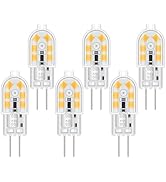 Akynite 6-Pack G4 LED Light Bulb 12V 2W Equivalent 20W 4000K Natural Light 200 LM 360°Beam Angle,...