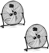 COSTWAY 2-Pack 20-Inch High Velocity Floor Fan, 145 Adjustable Tilt, 3-Speed, Heavy Duty Metal In...