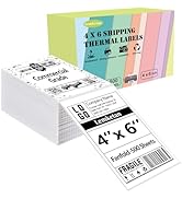 Thermal Shipping Labels (4''x6''-500 Sheets/Fanfold)