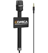 COMICA HRM-S Handheld Wired Microphone, 3.5mm TRRS Cardioid Condenser Interview Microphone with 1...