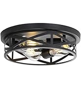 piano7797 13 inch Black Flush Mount Ceiling Light Fixtures,3-Light Modern Hallway Light Fixtures ...