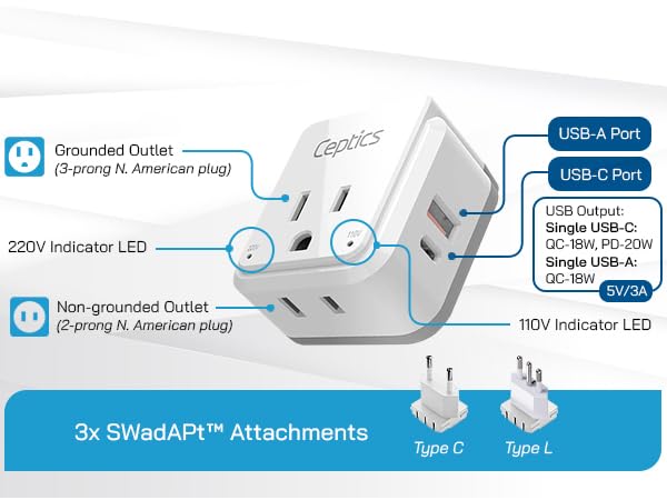 travel adapter plug type l