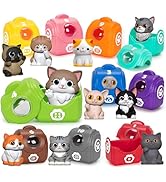 Learning Toys for Toddlers 1 2 3 Year Old Toddlers, 20Pcs Kitten Finger Puppets for Kids, Montess...