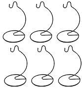 Artliving (6 Pack) 6 inch Small Ornament Display Stand, Iron Hanging Stand Rack Holder for Hangin...