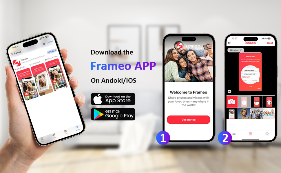  digital photo frame wifi digital picture frame frameo 10.1 inch smart wifi digital photo frame